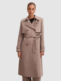 Forever New - Pink Delilah Soft Trench Coat with Belt