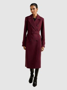 Forever New - Brown Lydia Petite Crepe Trench Coat with Belt