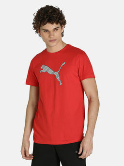 Puma - Logo Mens Red T-shirt