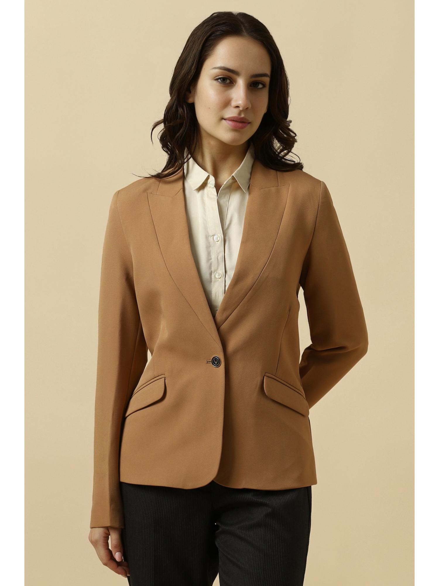 allen solly Women Brown Regular Fit Blazer-picture-31