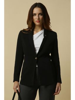 Allen Solly - Women Black Regular Fit Blazer