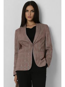 Van Heusen - Women Brown Check Blazer