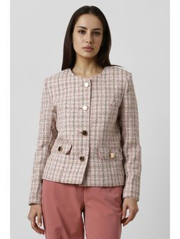 Van Heusen - Women White Check Coat