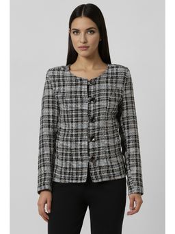 Van Heusen - Women Grey Check Blazer