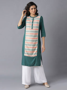 Aurelia - Dark Green Kurta-White Palazzo (Set of 2)