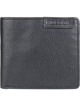 Hidesign - Reg Prn Mel Ran- Black Bi-Fold Wallet
