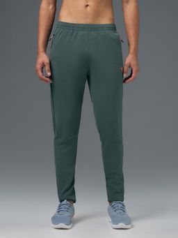 Technosport - Dry Men's Green Solid Slim Fit Sports Track Pant