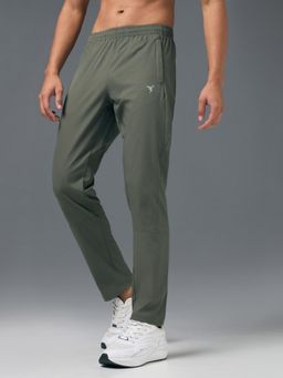 Technosport - Lytra Men's Olive Solid Slim Fit Sports Track Pant