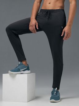 Technosport - Men's Black Slim Fit Sports Track Pant