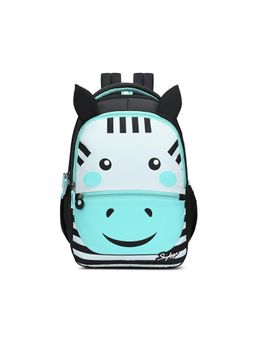 Skybags - Unisex Sky Blue-Black Zebra Graphic Printed Backpack (4-5 Years)