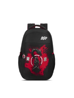 Skybags - Unisex Kenshi Black-Red Dragon Warrior Graphic Printed Backpack (13-14 Years)