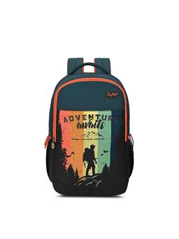 Skybags - Unisex Klan Adventure Teal Graphic Printed Backpack (9-10 Years)