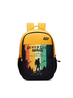 Skybags - Unisex Klan Adventure Yellow Graphic Printed Backpack (9-10 Years)