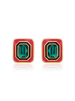 Isharya - Amour Resin Studs In 18K Gold Plated