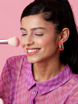 Isharya - Amour Resin Huggies In 18K Gold Plated