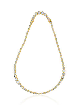 Isharya - Nazm Mirror & Cz Short Necklace In 18K Gold Plated