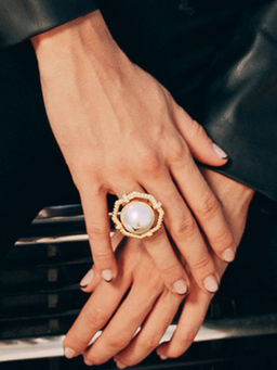 Isharya - Cox Pearl Ring In 18K Gold Plated