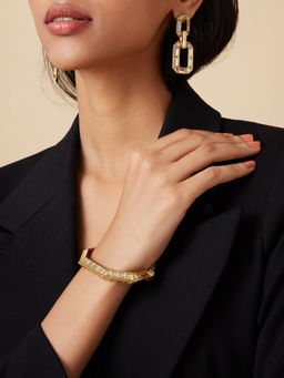 Isharya - Harmony Hinge Bangle In 18K Gold Plated