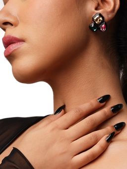 Isharya - Banger Trio Studs In Black Plated