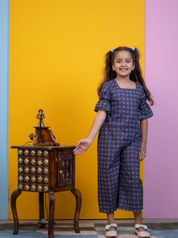 Mamarill - Blue Cotton Jumpsuit