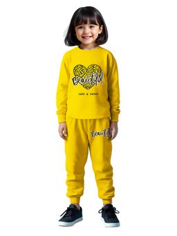 Trampoline - Mustard Cotton Blend T-Shirt with Joggers