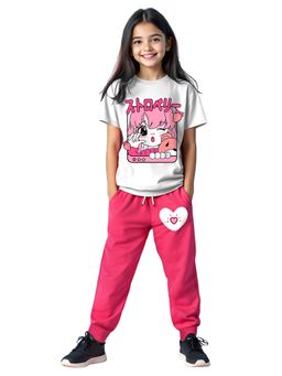 Trampoline - Multi-Color Cotton Blend T-Shirt with Joggers