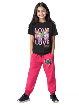 Trampoline - Multi-Color Cotton Blend T-Shirt with Joggers