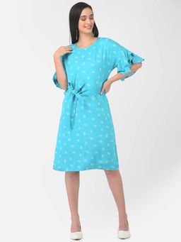 CRIMSOUNE CLUB - Women Blue Printed Dress