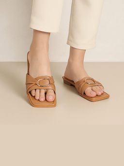 LAZERA SHOES - Peach Effortless Everyday Casual Square Toe Flats