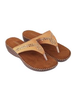 LAZERA SHOES - Gold Classic Luxe Formal Round Toe Flats