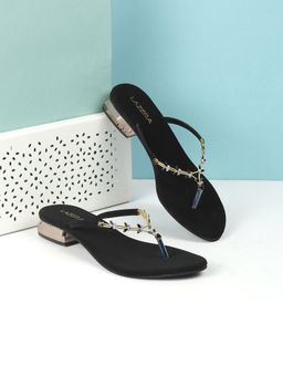 LAZERA SHOES - Black Dazzle Party Round Toe Flats