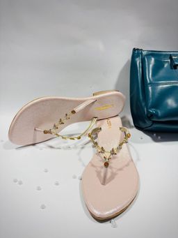 LAZERA SHOES - Rose Gold Dazzle Party Round Toe Flats