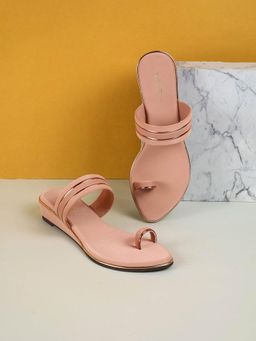LAZERA SHOES - Peach Ultimate Comfort Casual One Toe Flats