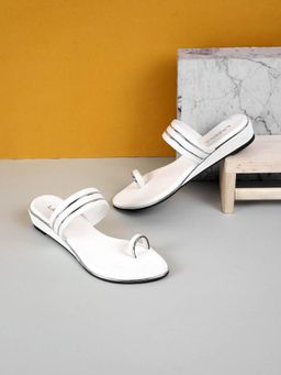 LAZERA SHOES - White Ultimate Comfort Casual Open Toe Flats