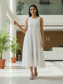 LAZERA SHOES - Blue Casual Strap Round Toe Flats