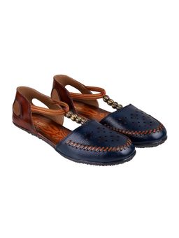 LAZERA SHOES - Blue Closed-Toe Slingback Round Toe Flats