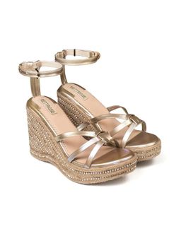 RETTROSE - The Alani Nude Hand Embellished Luxury Wedge Shoe