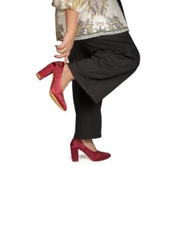 RETTROSE - The Roselle Velvet Hand Embellished Luxury Heel