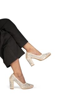 RETTROSE - The Estelle Silver Hand Embellished Luxury Heel