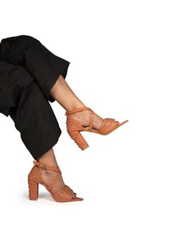 RETTROSE - The Mocha Bloom Hand Embellished Luxury Heel