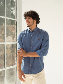 Andamen - Regular Fit Sky Indigo Casual Shirt