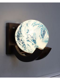 Homesake - Wooden Wall Mount Lamps Zedo Blue Globe