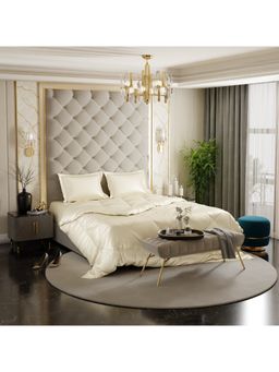 Stoa Paris - Date Night Ivory Satin Double Comforter