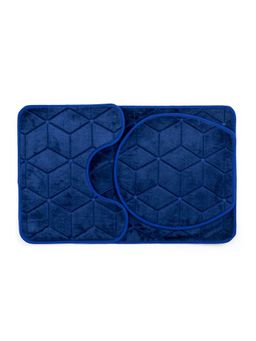 EZ Life - Luxe Cuboid Rashe Emboss 3 Piece Bathroom Mats Set (L 80 x W 50 cms)
