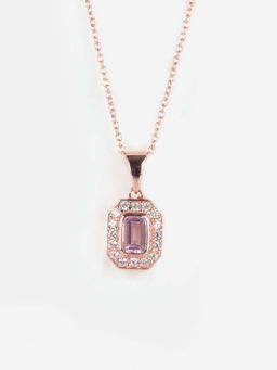 Shaya by CaratLane - Peachy Paradise Pendant Pendant With Necklace In Rose Gold Plated 925 Silver