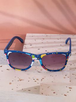 DukieKooky - Unisex Navy Blue & Black Uv Protected Wayfarer Sunglasses -DKSG542A (4-7 Years)