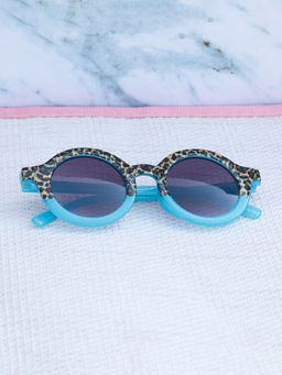 DukieKooky - Unisex Blue & Black Uv Protected Round Sunglasses -DKSG544C (4-7 Years)