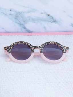 DukieKooky - Unisex Grey & Black Uv Protected Round Sunglasses -DKSG544D (4-7 Years)