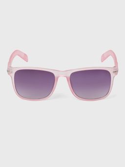 DukieKooky - Unisex Pink & Black Uv Protected Wayfarer Sunglasses -DKSG547B (4-7 Years)