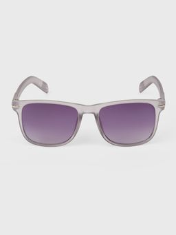 DukieKooky - Unisex Grey & Black Uv Protected Wayfarer Sunglasses -DKSG547D (4-7 Years)